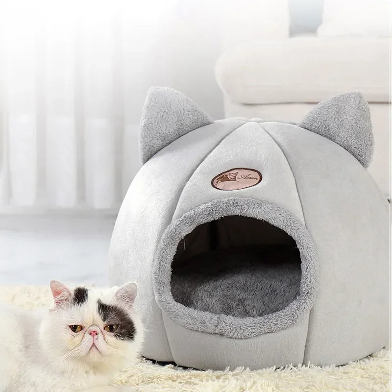 New Deep Sleep Comfort In Winter Cat Bed Iittle Mat Basket Small Dog House Products Pets Tent Cozy Cave Nest Indoor Cama Gato - My Store