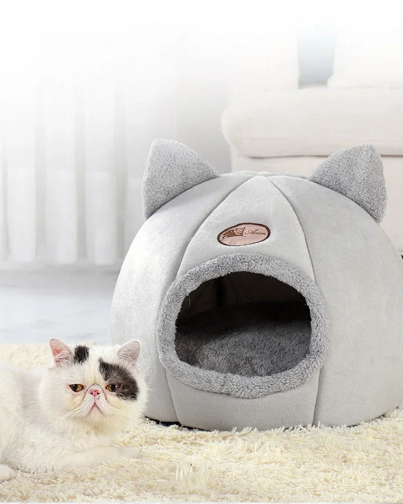 New Deep Sleep Comfort In Winter Cat Bed Iittle Mat Basket Small Dog House Products Pets Tent Cozy Cave Nest Indoor Cama Gato - My Store