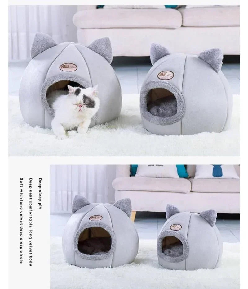 New Deep Sleep Comfort In Winter Cat Bed Iittle Mat Basket Small Dog House Products Pets Tent Cozy Cave Nest Indoor Cama Gato - My Store