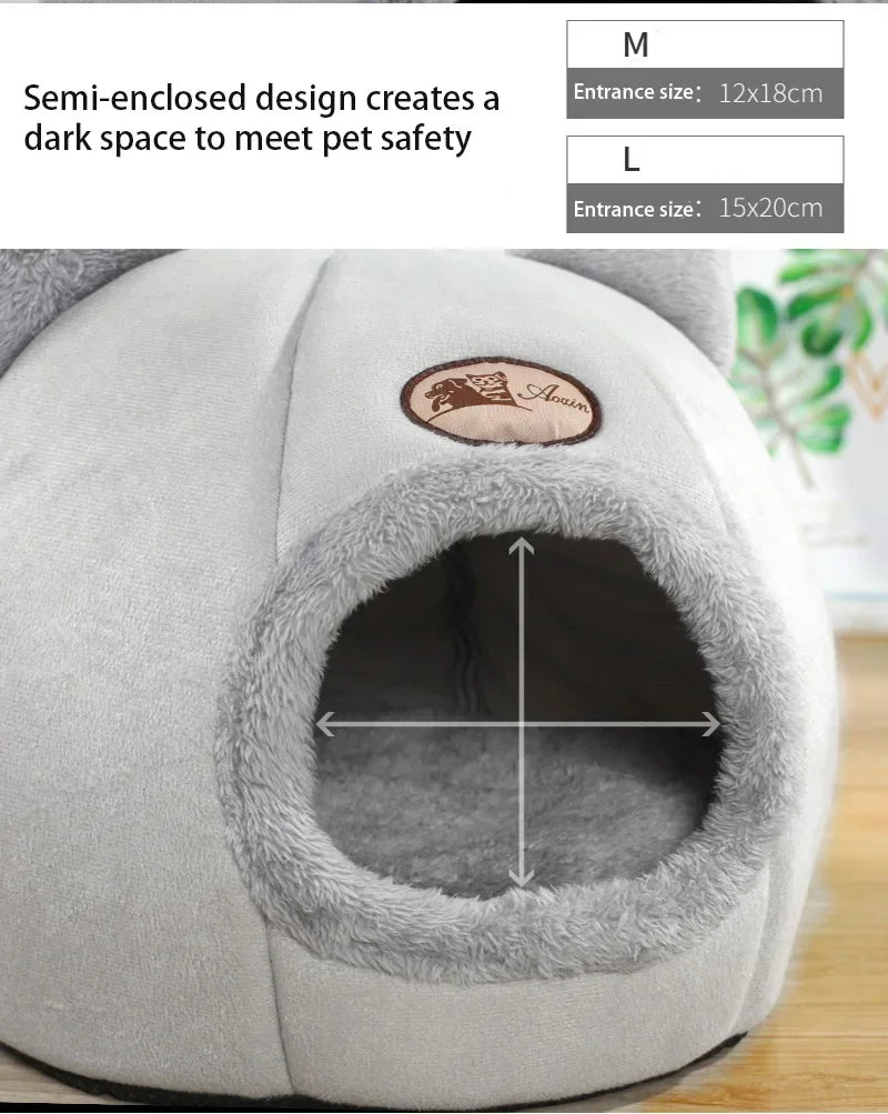 New Deep Sleep Comfort In Winter Cat Bed Iittle Mat Basket Small Dog House Products Pets Tent Cozy Cave Nest Indoor Cama Gato - My Store