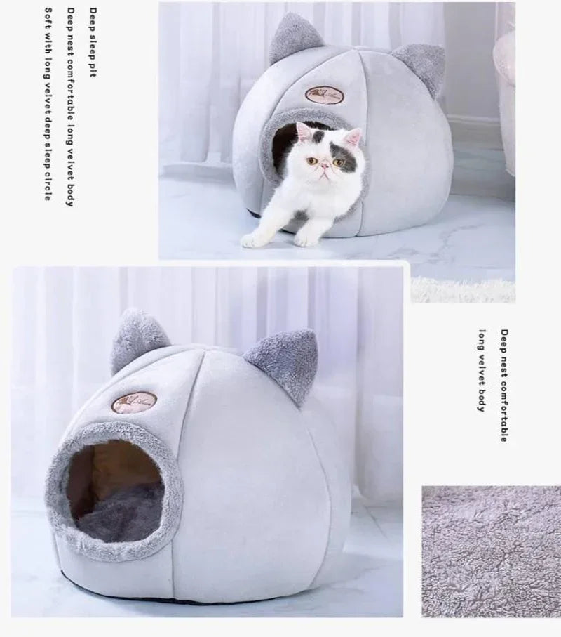 New Deep Sleep Comfort In Winter Cat Bed Iittle Mat Basket Small Dog House Products Pets Tent Cozy Cave Nest Indoor Cama Gato - My Store